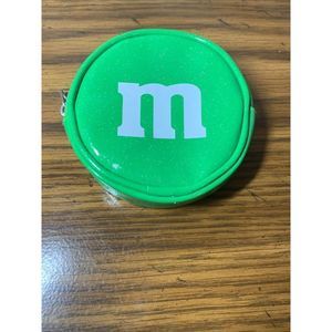 Small green m&m zipper bag